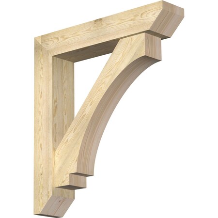 Ekena Millwork Imperial Slat Rough Sawn Bracket w/ Offset Brace, Douglas Fir, 8"W x 40"D x 44"H BKT0806X40X44IMP06RDF